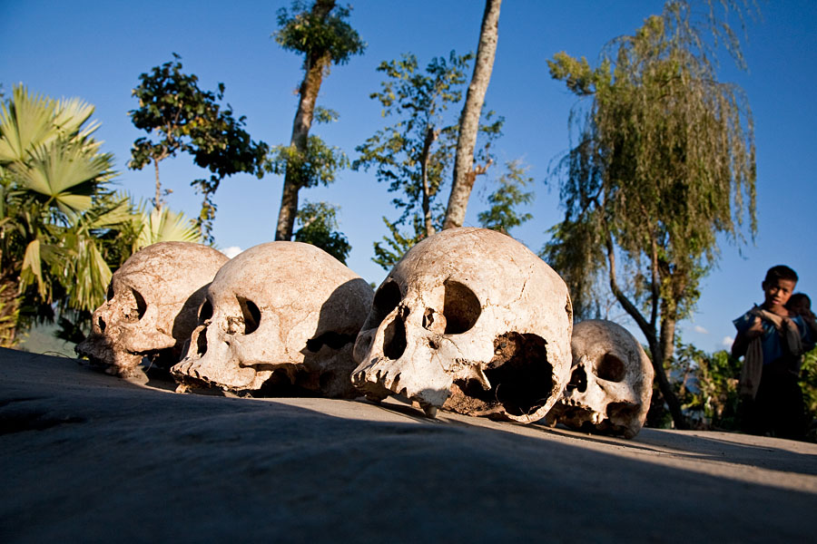  Human skulls, of fomer headhunting raids at Shiangha Chingny